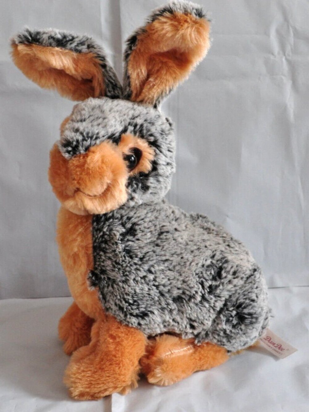 Dan Dee Collector's Choice Bunny Rabbit 13" Gray with Brown Plush Stuffed Toy